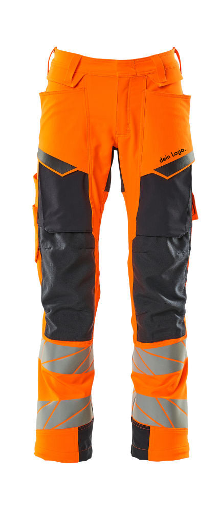 mascot high-vis hose mit knietaschen 19079-511