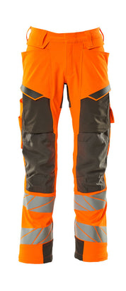 mascot high-vis hose mit knietaschen 19079-511