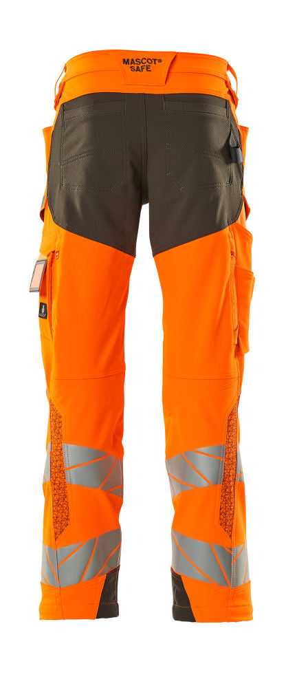 mascot high-vis hose mit knietaschen 19079-511