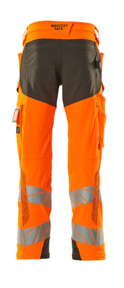 mascot high-vis hose mit knietaschen 19079-511