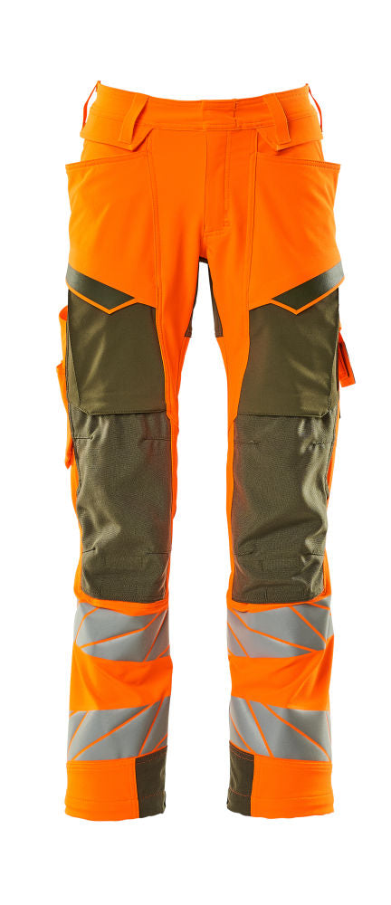 mascot high-vis hose mit knietaschen 19079-511