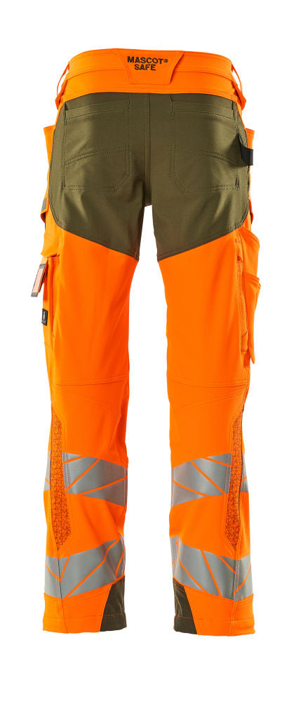 mascot high-vis hose mit knietaschen 19079-511
