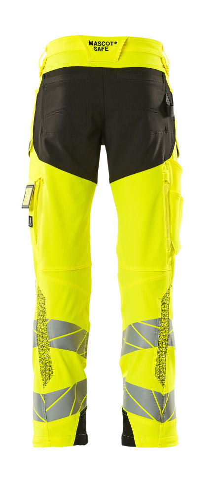 mascot high-vis hose mit knietaschen 19079-511
