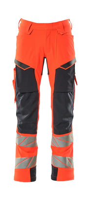 mascot high-vis hose mit knietaschen 19079-511