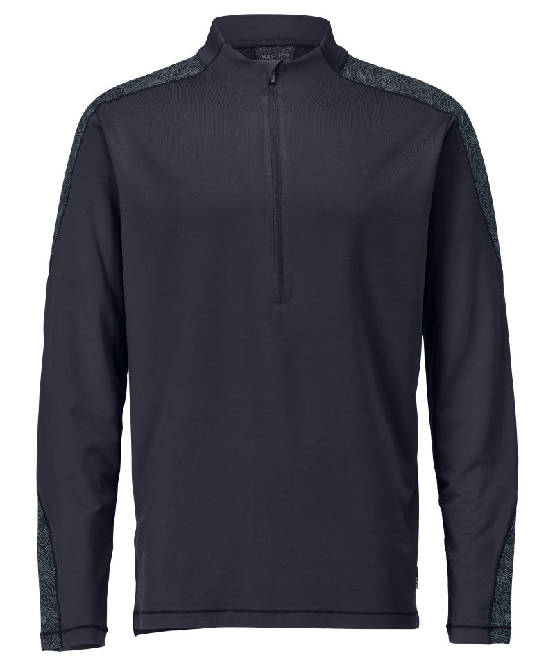 Mascot T-shirt, long-sleeved, with short zip 22681-618 