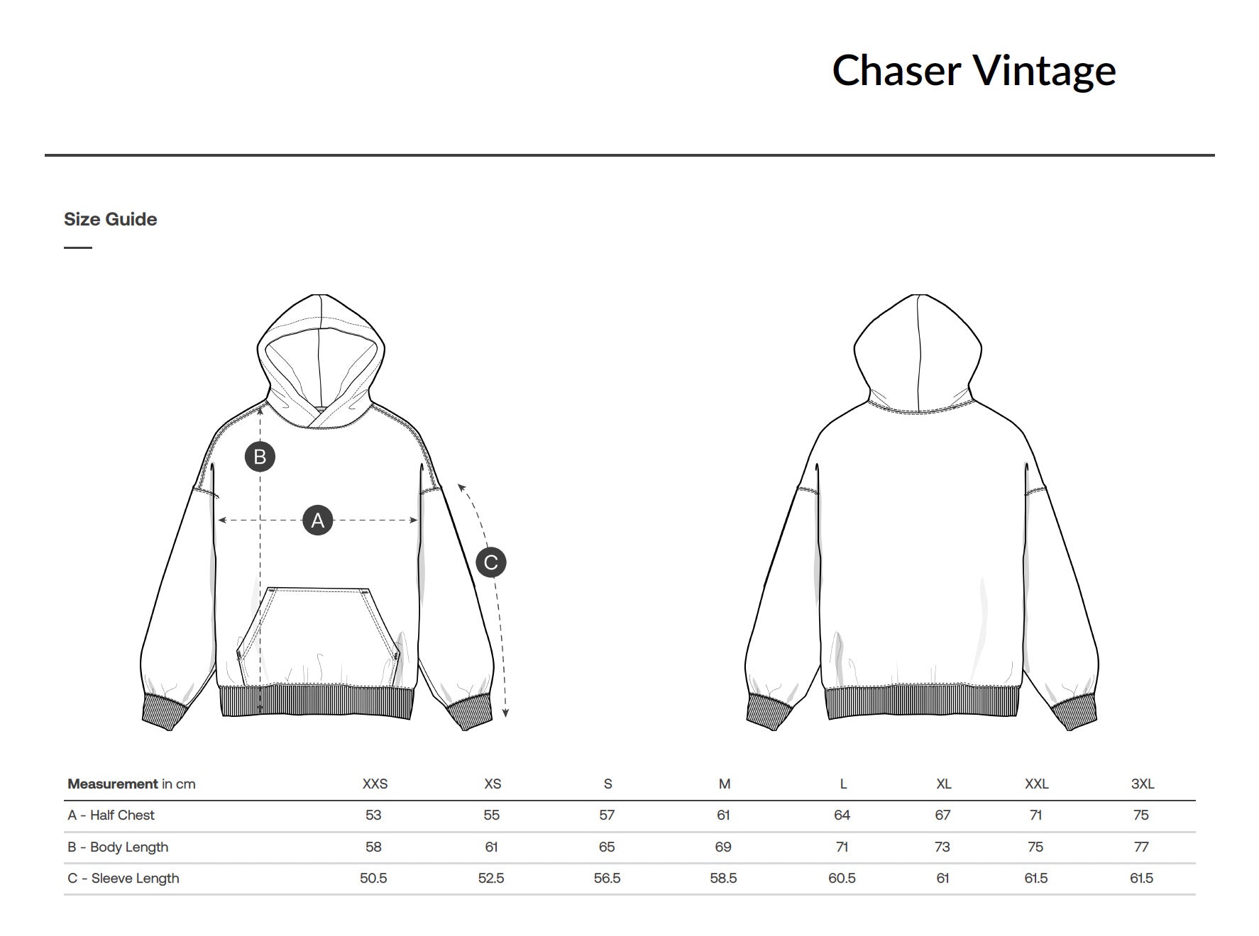 chaser vintage unisex hoodie