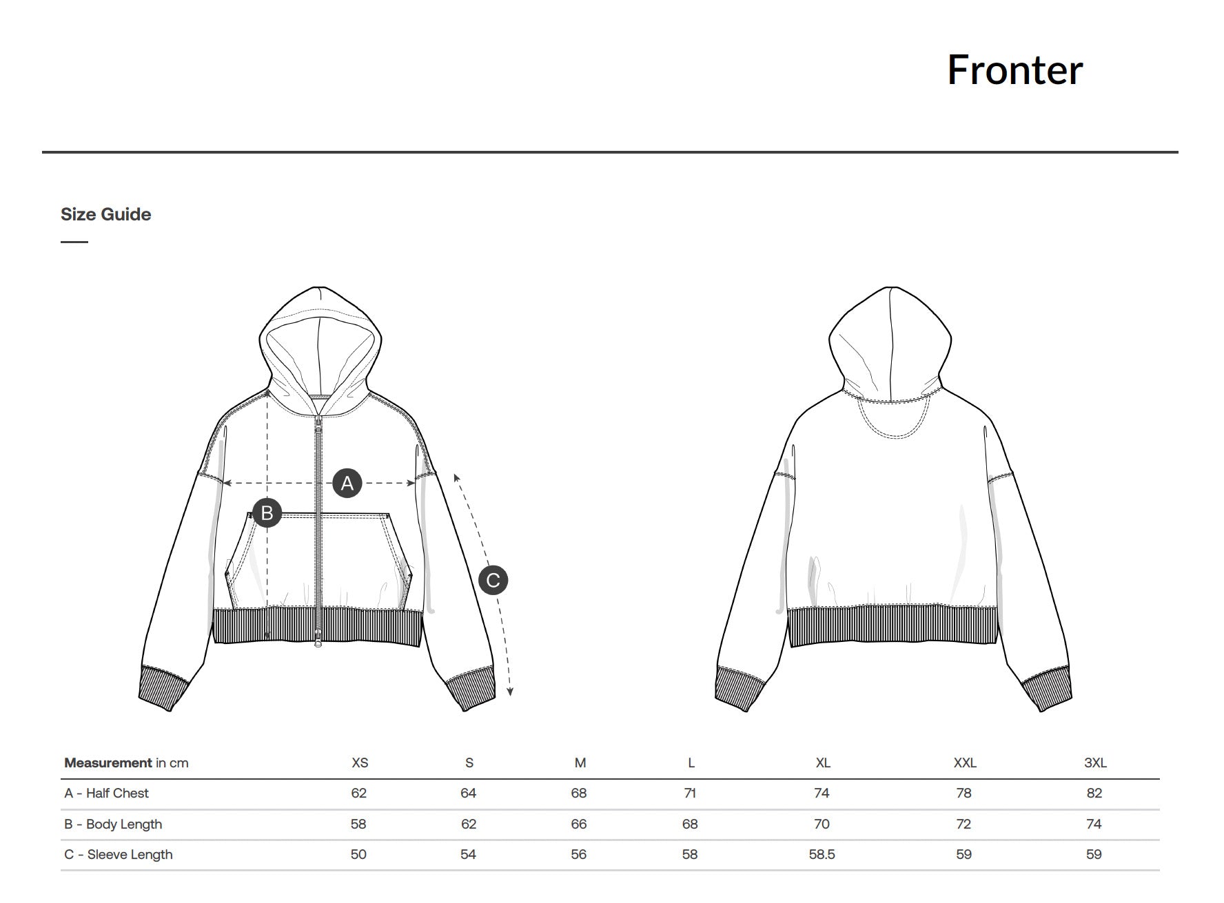 fronter - schwerer unisex boxy zip hoodie