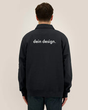 proper - unisex polo sweatshirt mit reißverschluss