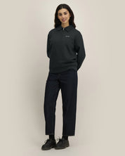 proper - unisex polo sweatshirt mit reißverschluss