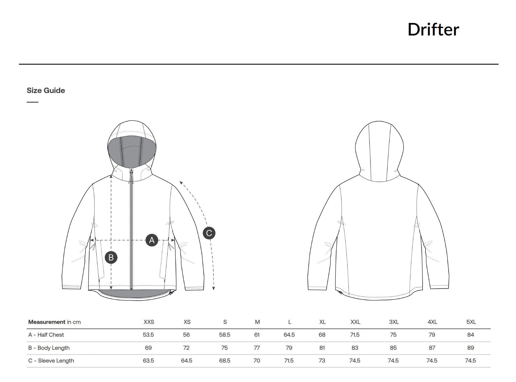 drifter unisex windjacke - 10k wassersäule